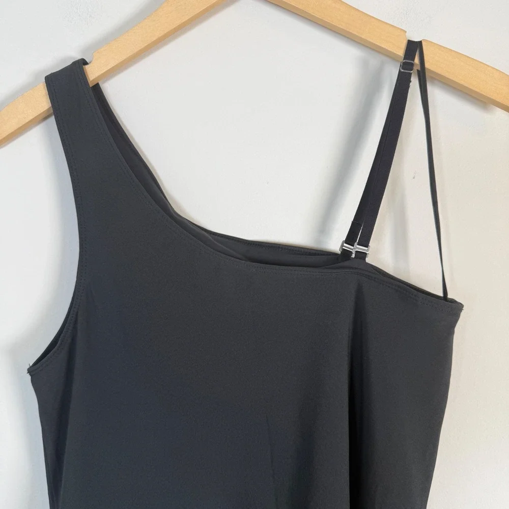 Abercrombie & Fitch Traveler Tennis Mini Dress Small Black One Shoulder Sporty‎